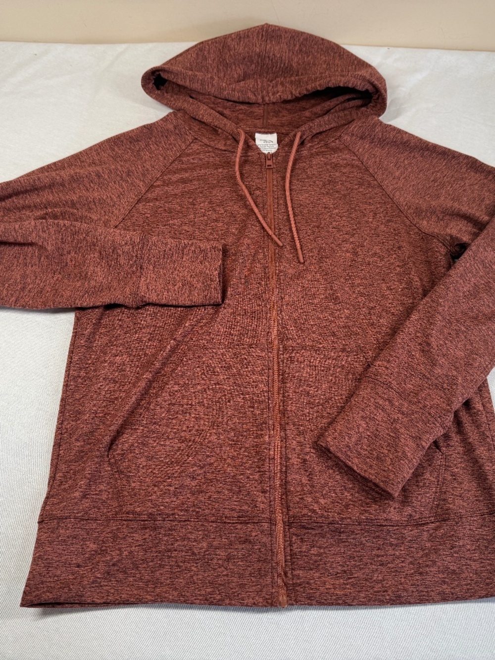 Athletic Works Men's Women's Zip Up Hoodie Size Small - Salmon